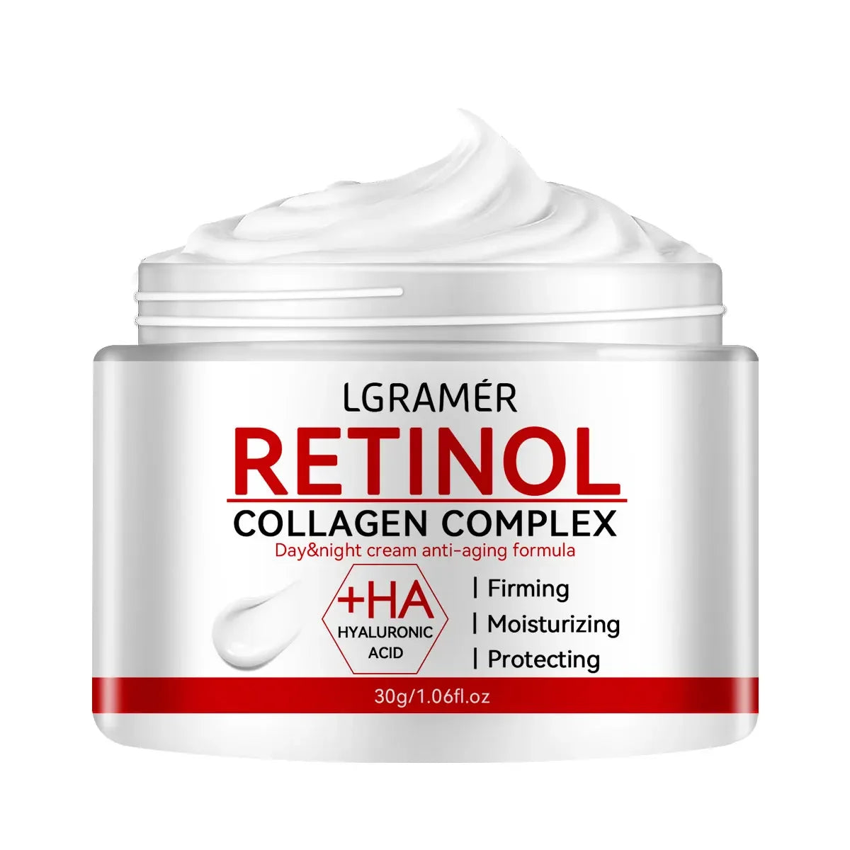 Retinol Lifting Firming Cream for Face, Collagen Product for Smoothing Wrinkles, Moisturizing, Whitening, Brightening for Skin
