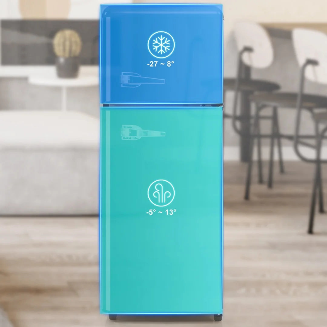 Réfrigérateur-Congélateur Combiné Double Porte — 92 L, 105,5 cm Hauteur, 41 cm Largeur