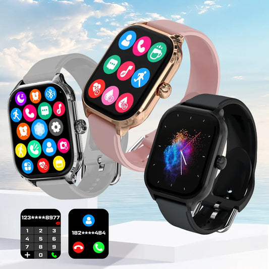 Smartwatch Appels Bluetooth — Calories Fréquence Cardiaque Oxygène Sanguin