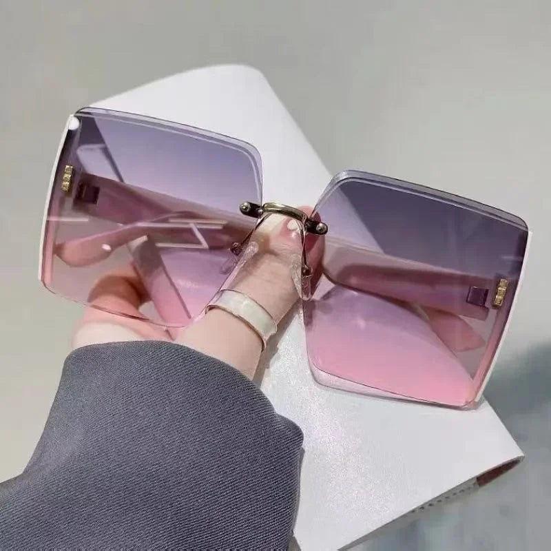 Style coréen classique noir grandes nuances carrées lunettes de soleil pour femmes hommes mode femmes lunettes de soleil avec Protection Uv