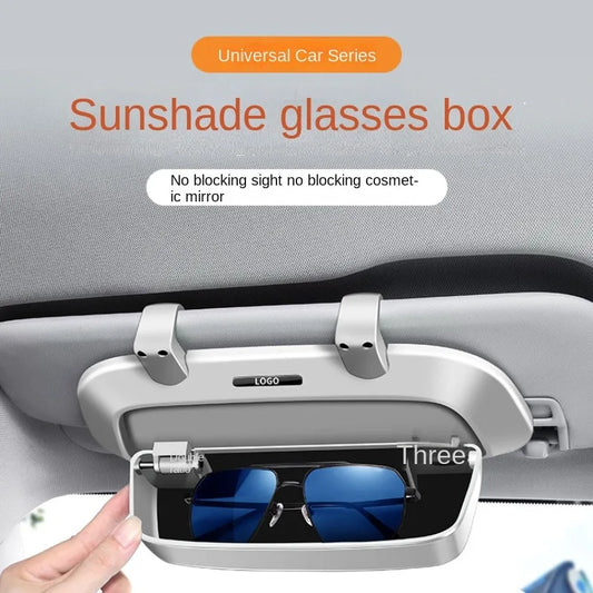 Étui à lunettes de voiture, pare-soleil, porte-lunettes de soleil de voiture multifonctionnel, clip à lunettes dans la voiture, boîte de rangement modifiée