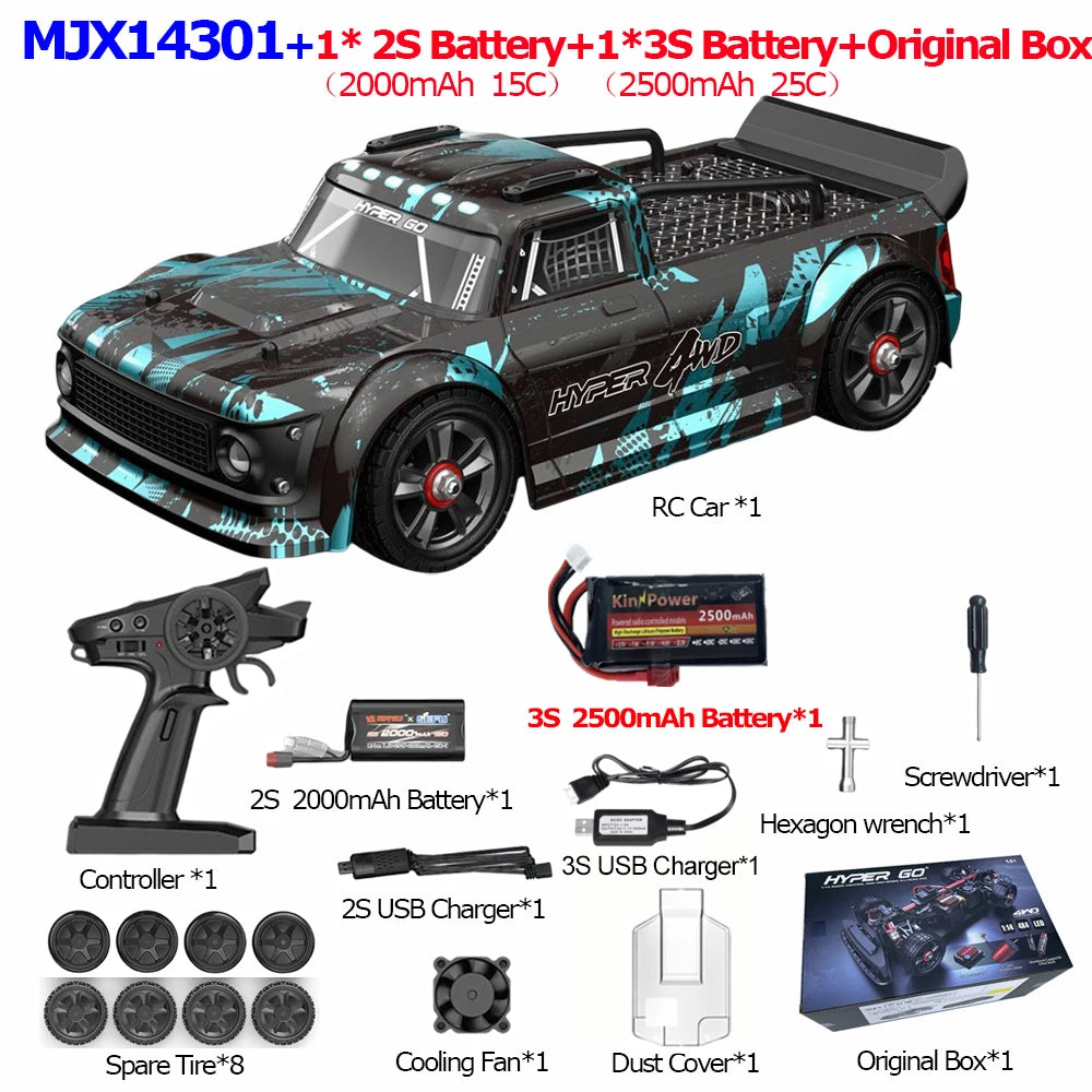 HYPER GO RC MJX 14304 14303 14302 14301 High Speed Drift Car with Gyroscope - Electric Toy for Children, Volkswagen Racing Gift