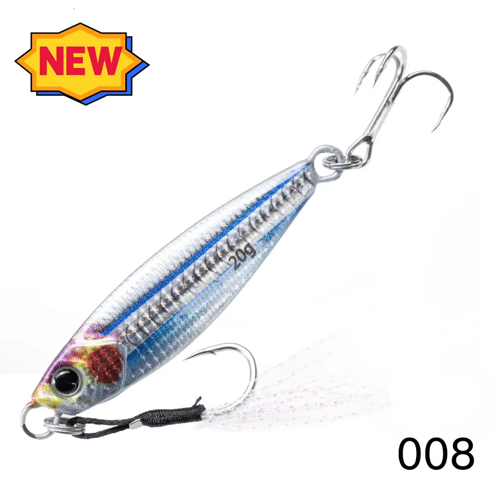 Hunthouse-Leurre métallique rigide coulant, appât Élidéal pour la pêche en eau salée, au brochet ou au bar, 7 à 80g
