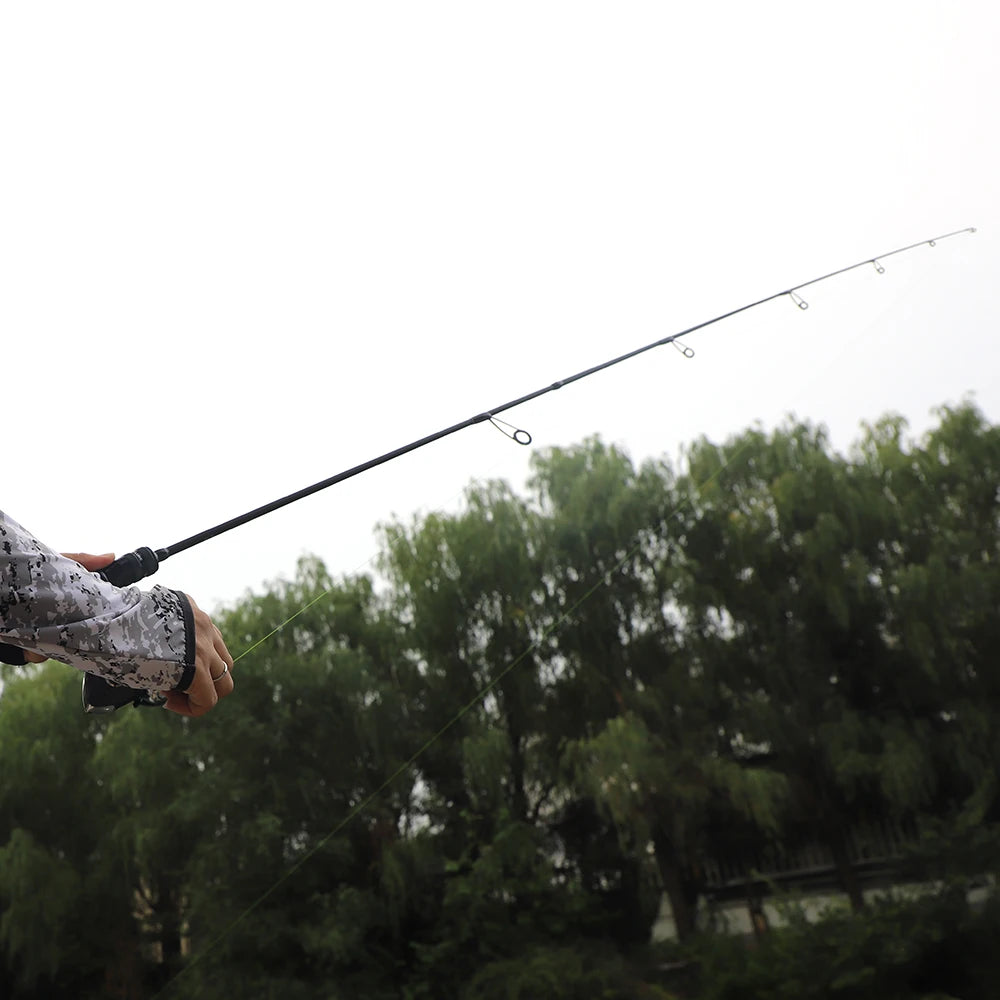 FISHINGFANS ORCA lumière moyenne ML puissance haute teneur en carbone mer eau douce basse conique arrondi côtelé tige de pêche en croisement
