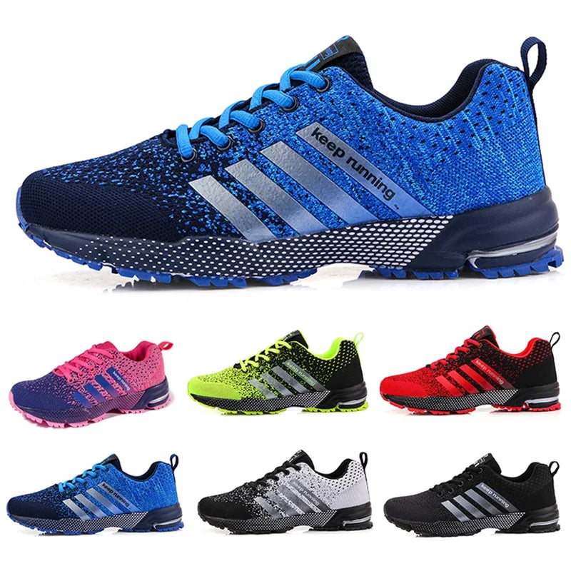 Zapatillas cómodas y antideslizantes para hombre, deportivas ligeras con absorción de impactos, estables, de malla, transpirables, informales, para pareja