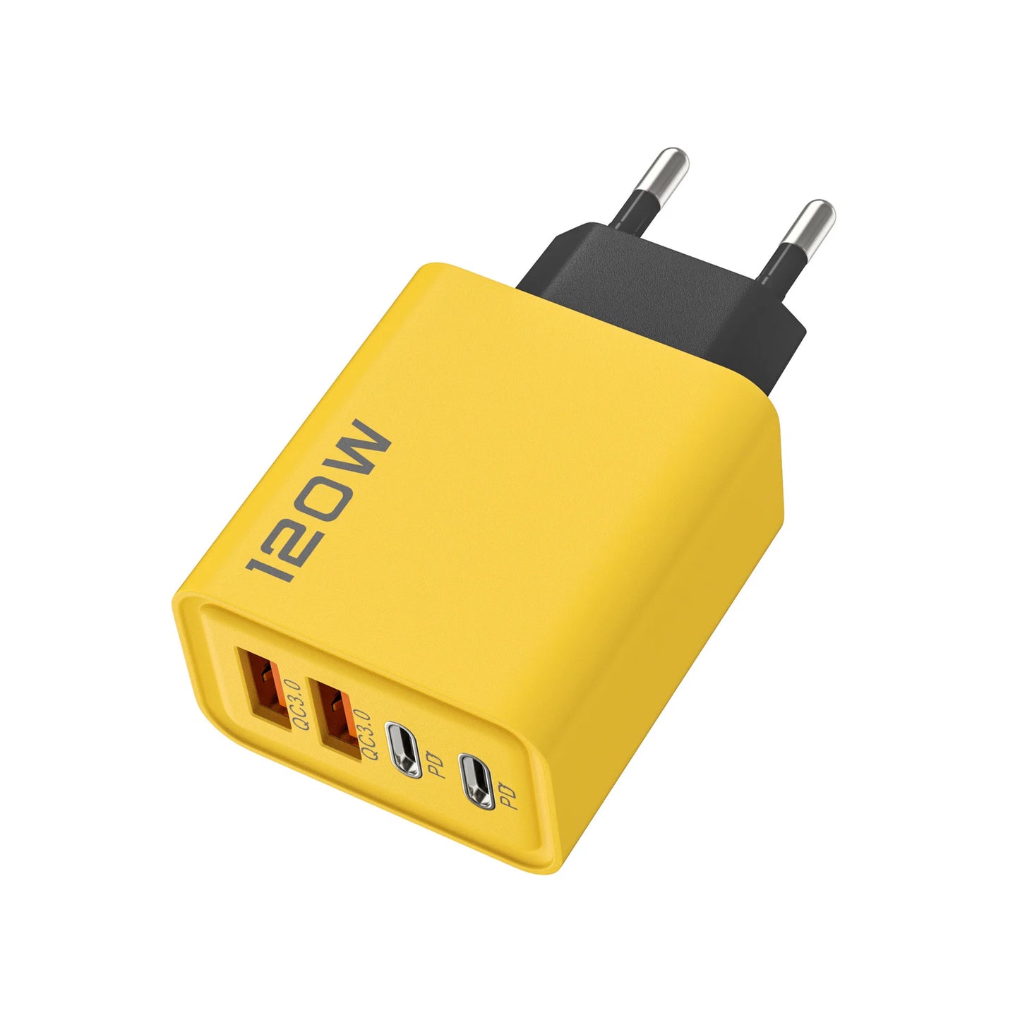 Cargador rápido USB de 120W en total, 4 puertos PD, carga rápida USB 3.0, tipo C, enchufe universal de pared para UE, EE. UU., Reino Unido, adaptador de carga USB C.