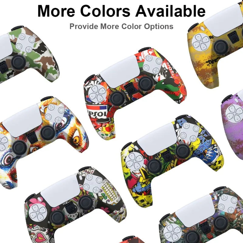 Funda protectora de silicona para controlador de PS5, accesorios de controlador de PS5, estuche de goma para controlador de PS5 Slim, JoysUniverse, tapas de agarre para pulgar