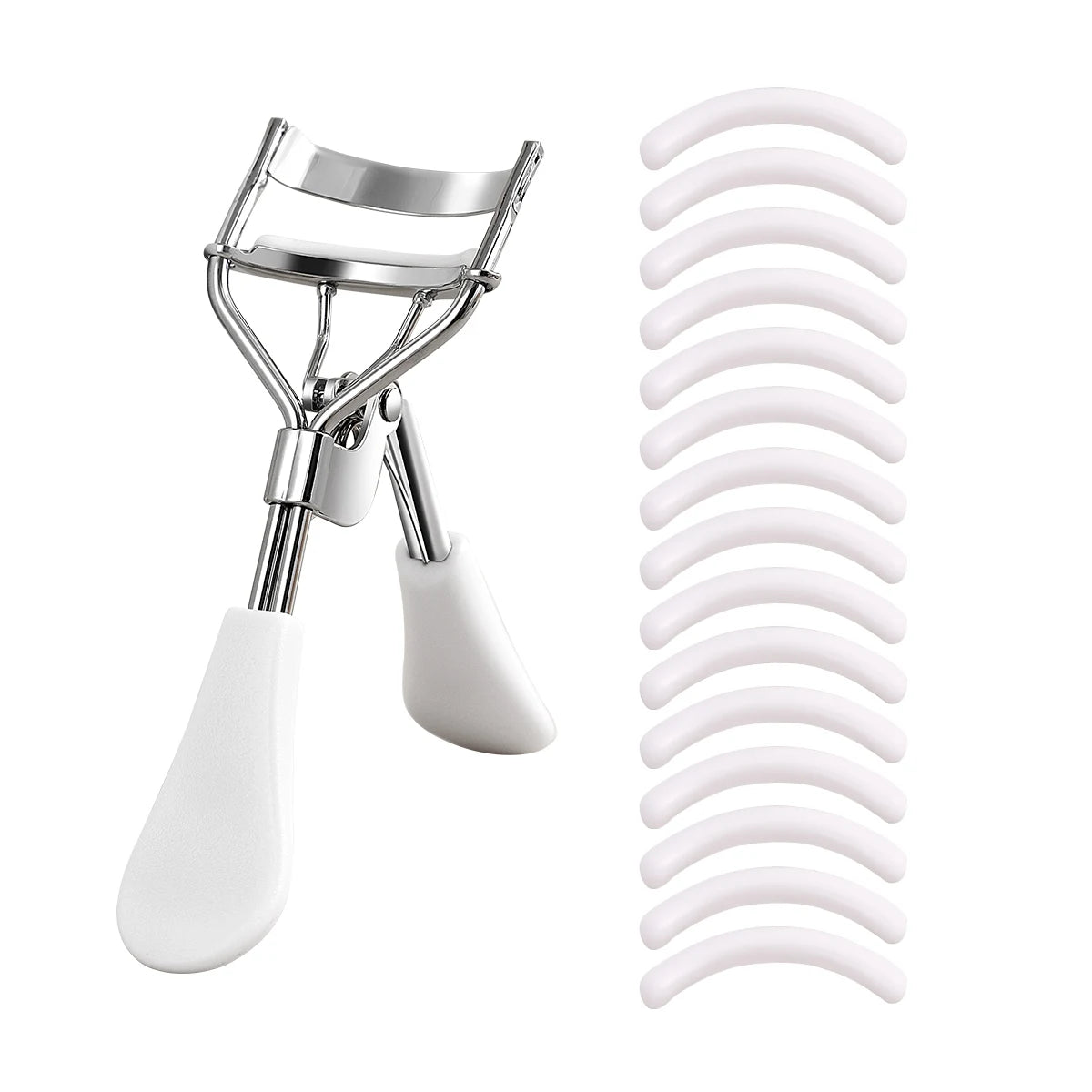 Recourbe-Cils Portable avec 15 Coussinets Silicone — Extension & Bouclage Cils