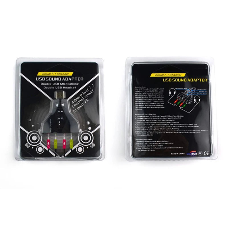 Carte Son USB Virtuelle 7.1 Canaux — Interface Audio Externe Sans Pilote PC