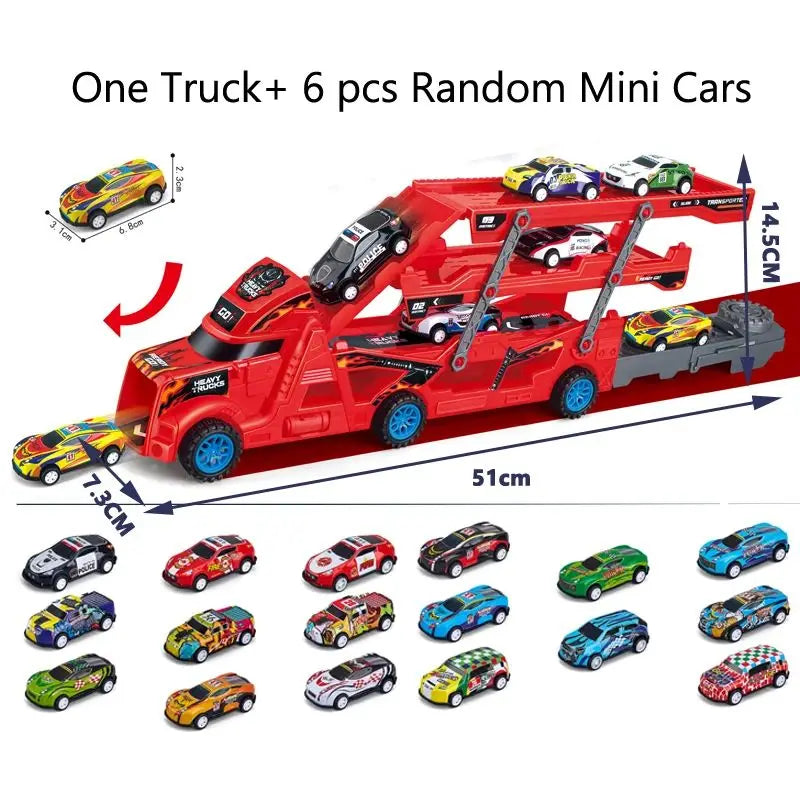 Children's special simulated police toy car, send 6 cars, Halloween and Christmas gifts for boys and girls