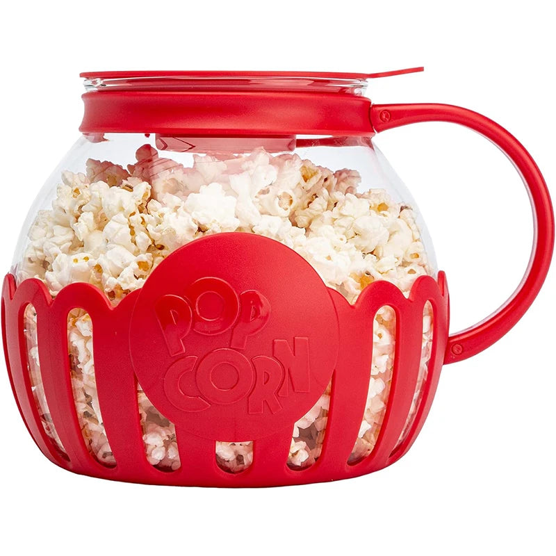 Máquina de hacer palomitas de maíz Micro-pop para microondas de 2.25 litros con vidrio de temperatura segura Máquina para hacer palomitas de maíz con aire