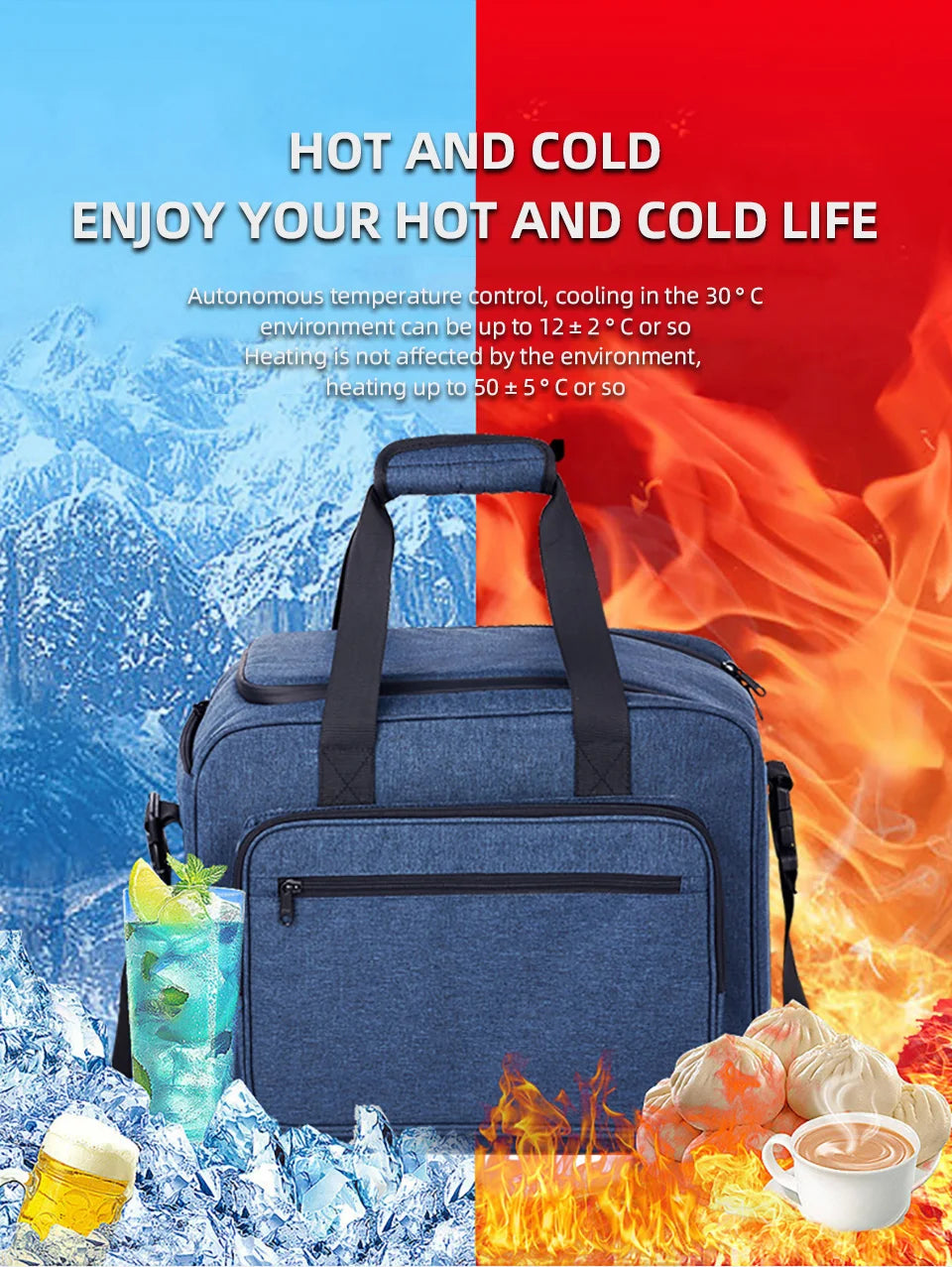 Réfrigérateur Portable pour voiture, 25l, semi-conducteur, pliable, chauffage, refroidissement, sac isolant, voiture, usage domestique, pique-nique, Camping essentiel