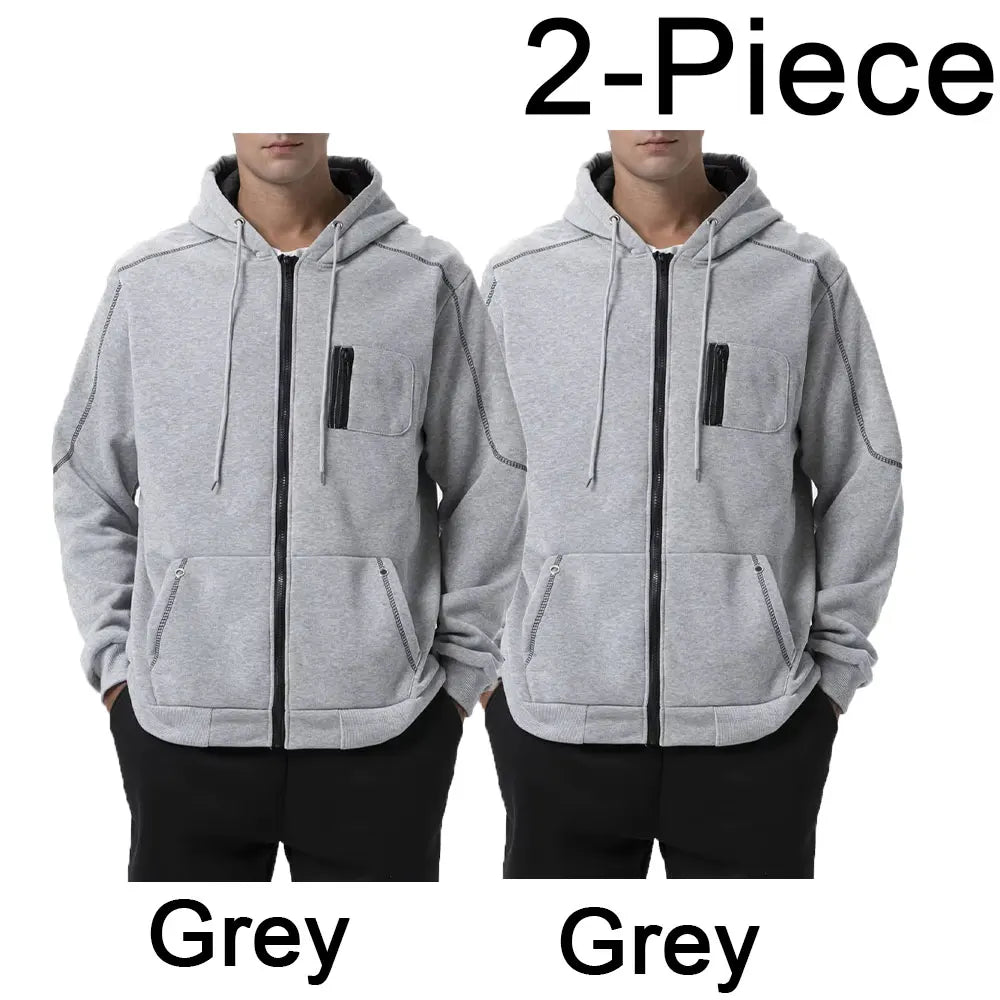 Sudadera con capucha para hombre negra, blanca, verde militar, roja, con bloques de color, polar, fresca, informal, ropa de invierno, prendas de vestir, sudaderas con capucha