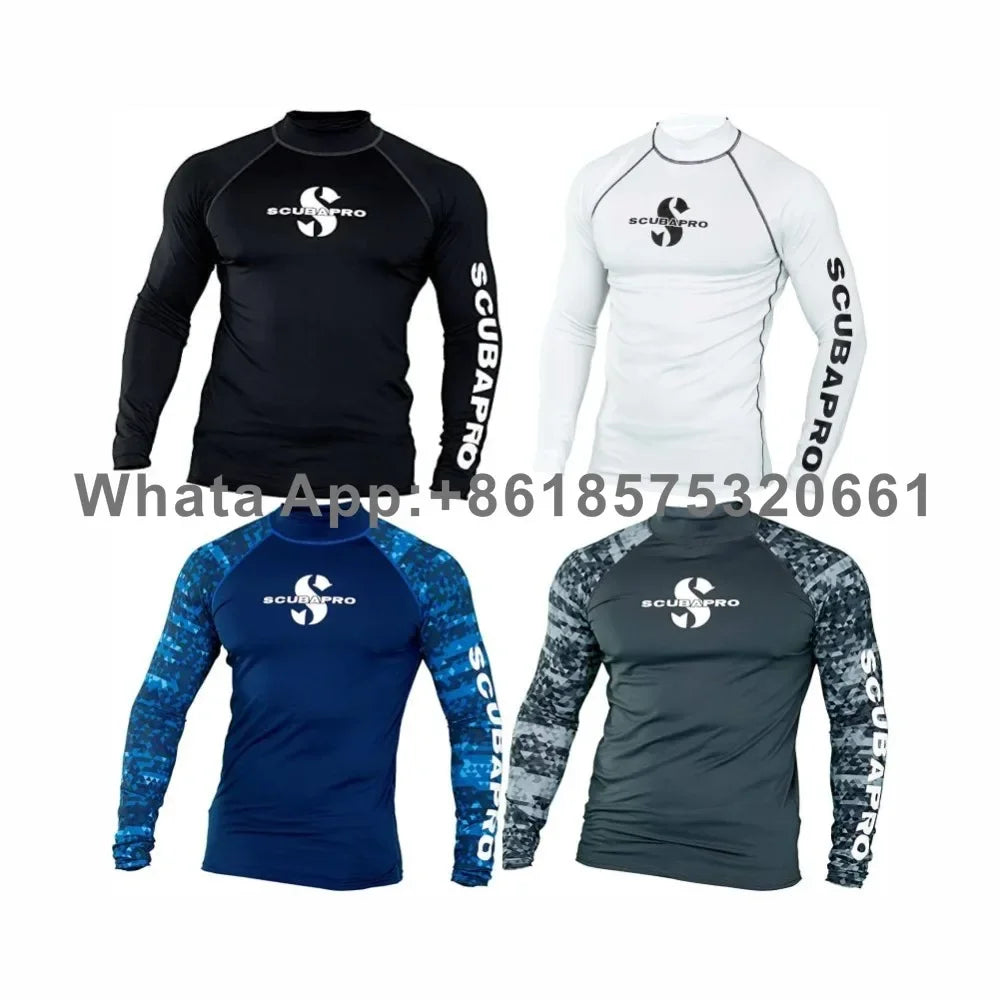Men's Surf Wetsuit, UV Sun Protection, Long Sleeve Diving Suits, Quick Dry, Tight Sportswear for Swimming, Rash Guard