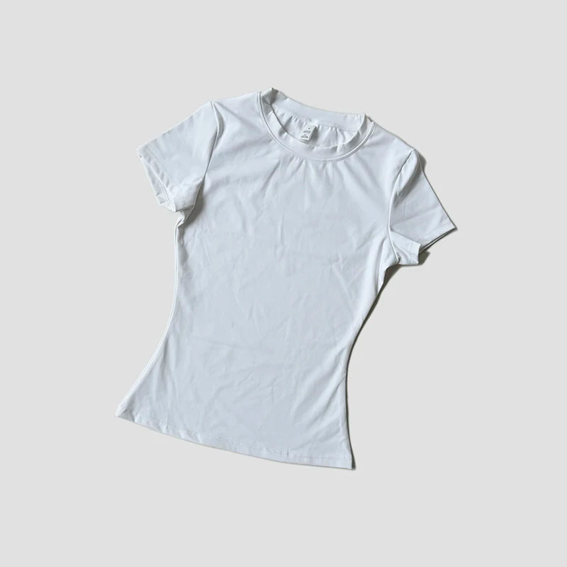 Top de yoga sin costuras para mujer, camiseta deportiva, ropa de fitness, camiseta de yoga de manga corta, top de gimnasio, ropa activa de running