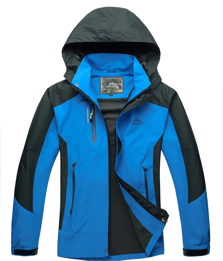 TRVLWEGO Camping randonnée veste hommes automne Sports de plein air manteaux escalade Trekking coupe-vent voyage imperméable vestes noir
