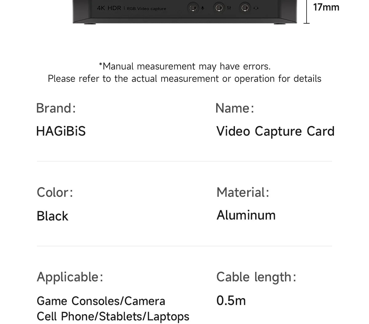 Carte de capture vidéo 4K Hagibis pour le streaming et le gaming, prise en charge VRR RGB HDR, transmission directe pour Switch2 Xbox PS5/4, diffusion en direct de la caméra