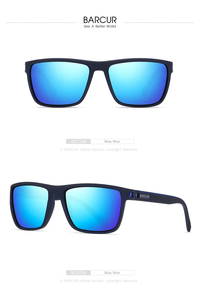 Lunettes de soleil polarisées TR90 sport léger — protection UVAB, homme et femme