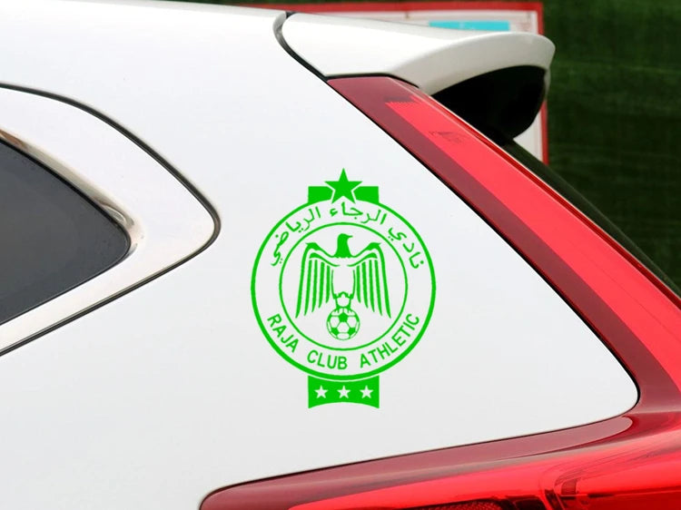 Morocco Raja Casablanca Car Stickers, Reflective Football Decal for Fuel Tank Cap, Motorcycle Trunk Windshield