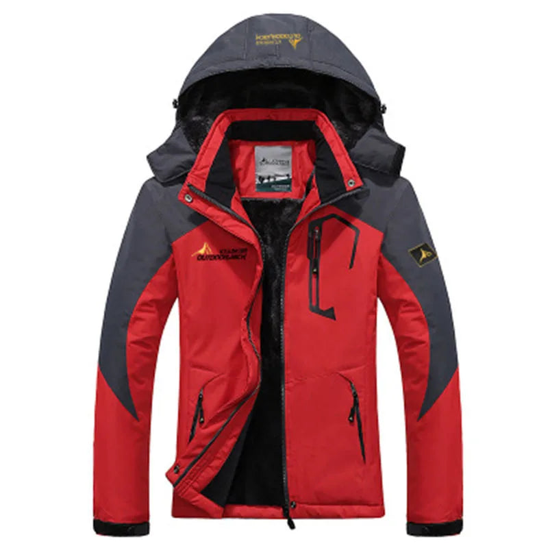 Men's Windproof Parka, Thick Warm Windproof Fur Coats, Hooded Military Style, Men's Anorak Winter Jackets
