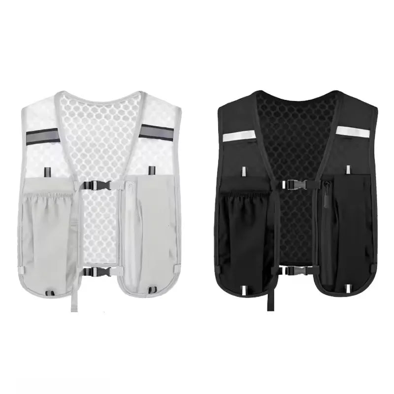 Ventes d'usine course hydratation gilet sac à dos pour randonnée cyclisme Marathon léger eau poitrine Pack avec poche de rangement pour téléphone