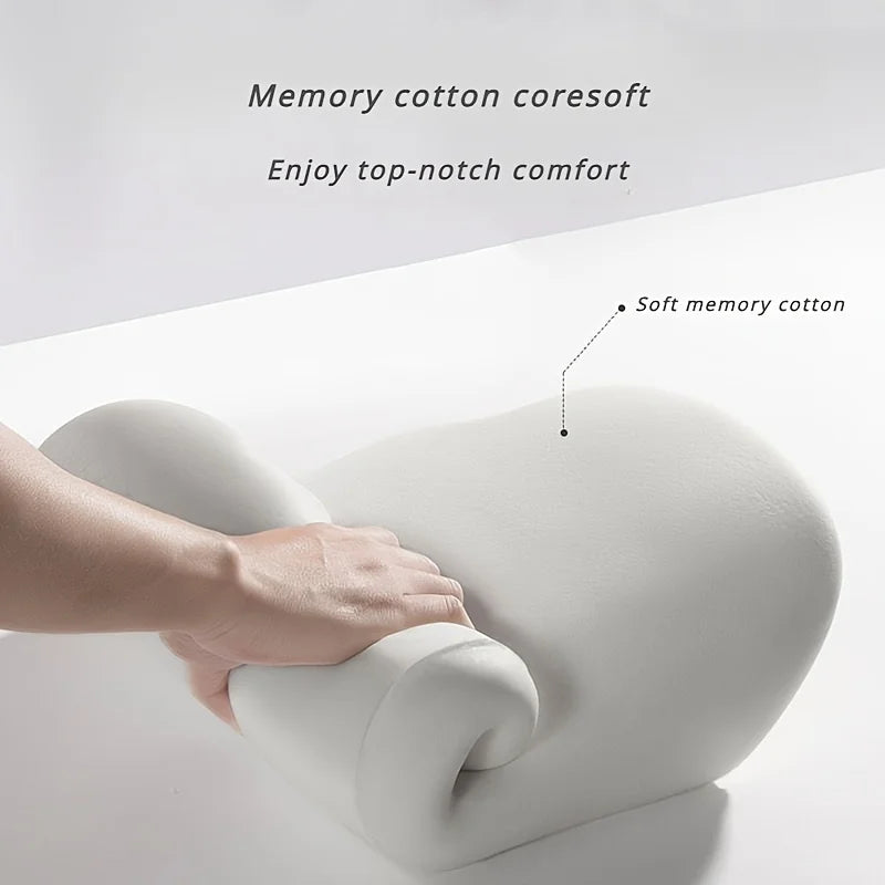 Ensemble de coussins de siège en mousse à mémoire de forme, oreiller lombaire et de siège 2 en 1 pour bureau/voiture, gris et noir, cadeau de vacances pour soulager les maux de dos, 1 pièce