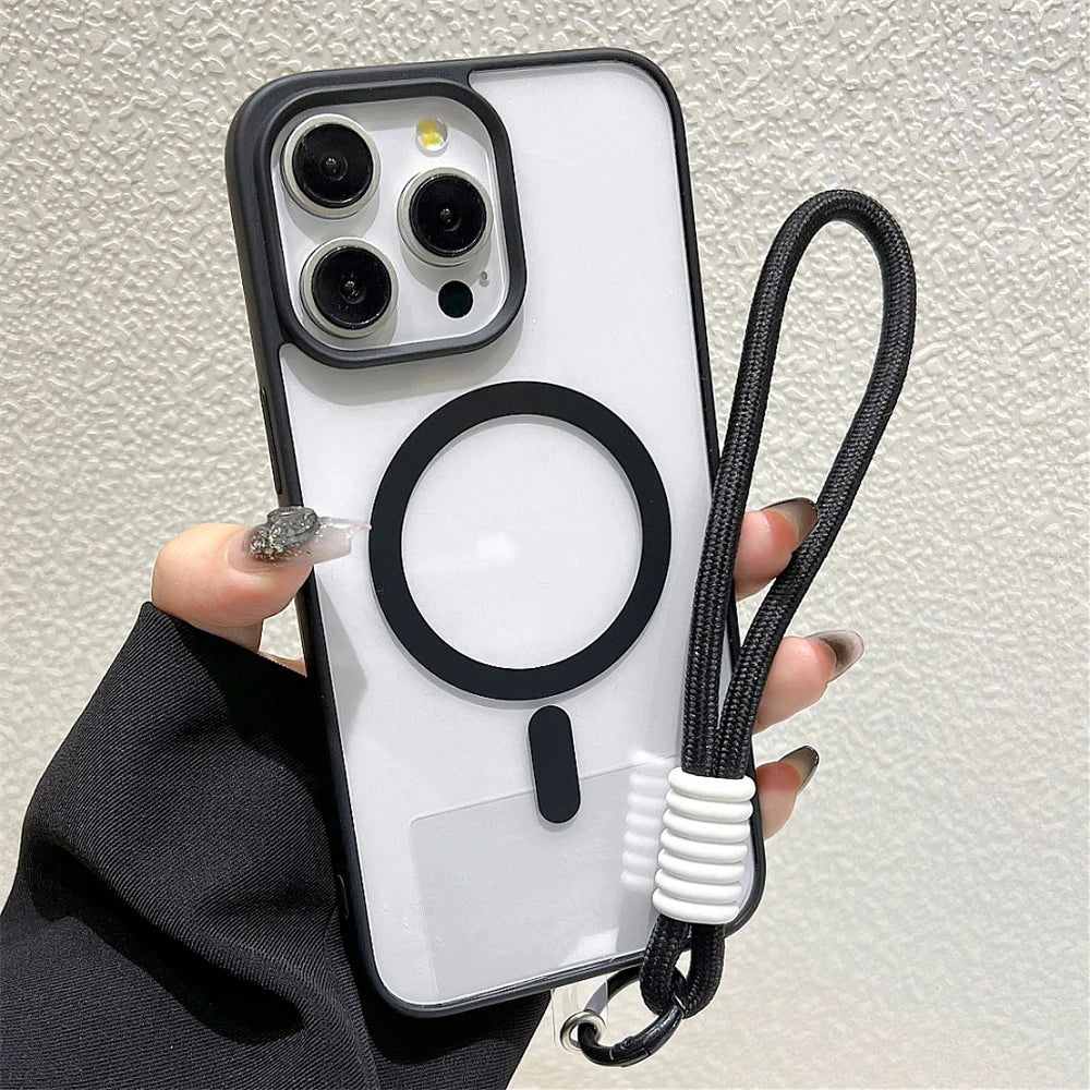 Coque de téléphone antichoc magnétique transparente — compatible smartphones, protection intégrale