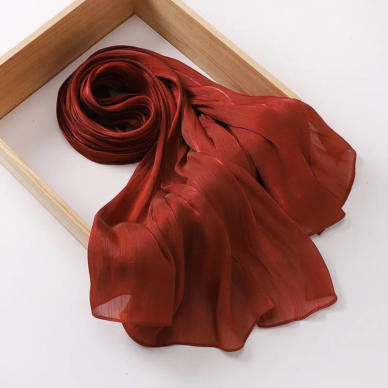 Hijabs en mousseline de soie de qualité supérieure pour femmes, voile turban doux et long, écharpes musulmanes, châles Hijab, couvre-chef Islam, accessoires Ramadan