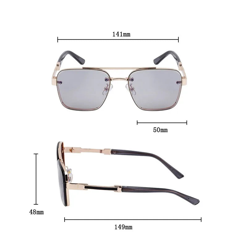 Lunettes de soleil pour hommes vintage carrées — femmes, rétro, mode