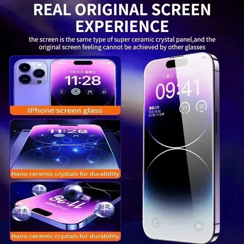 3-Pack HD Tempered Glass Screen Protector for iPhone 17 16 Pro Max 15 14 11 12 13 mini, Anti-Scratch & Dust-Free Installation