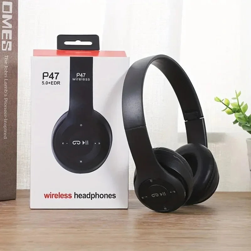 Écouteurs Bluetooth 5.0 pliables avec micro — adaptateur USB, compatible jeu et iPhone
