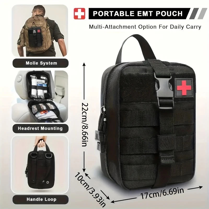 Kit de premiers secours 30 en 1 pour voyage en plein air à domicile, Camping, bateau, randonnée, Kit d'alpinisme Portable multifonctionnel, 156 pièces