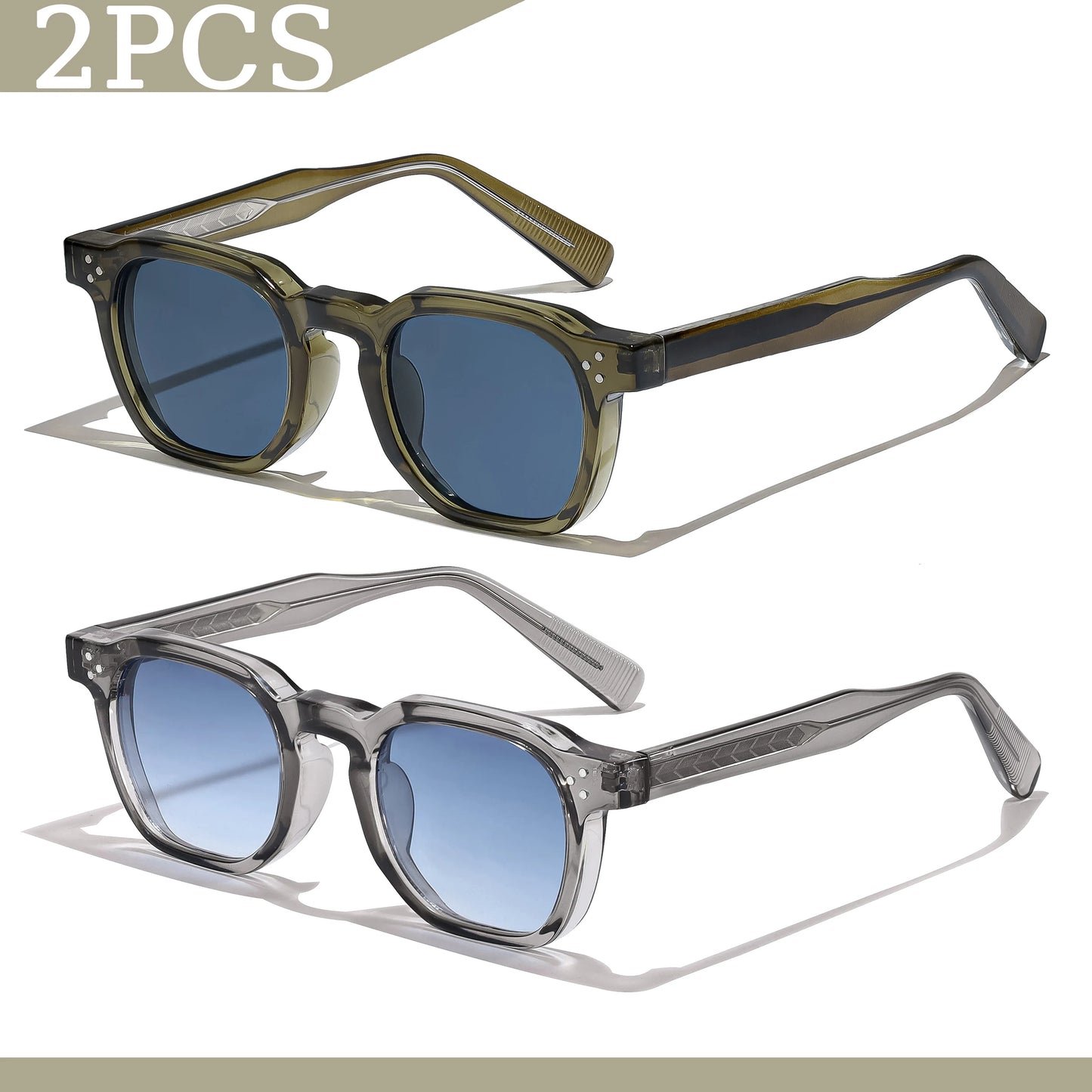 1/2/3 pièces en gros nouveau carré rétro lunettes De Soleil hommes mode Punk lunettes De Soleil femmes lunettes De Voyage Lunette De Soleil Femme UV400