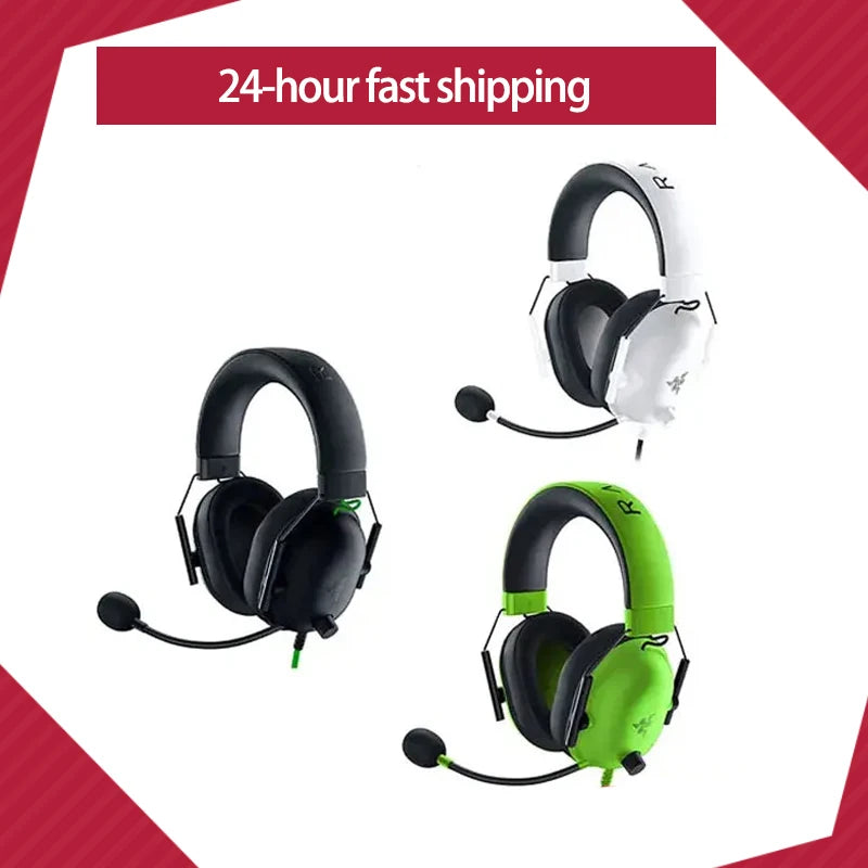Auriculares con cable para Esports Razer BlackShark V2 X nuevos, cancelación pasiva avanzada de ruido, sonido envolvente 7.1, micrófono cardioide HyperClear