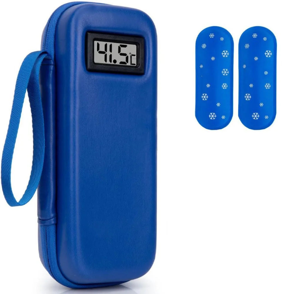 Étui de voyage pour refroidisseur d'insuline, sac de refroidissement étanche avec affichage de thermomètre, sac de rangement de médicaments pour diabétiques