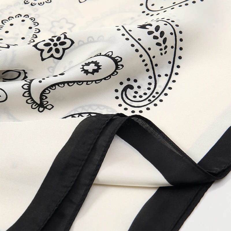 Foulard carré hijab pour femme imprimé populaire — étoles plage, châle, bandeau cheveux