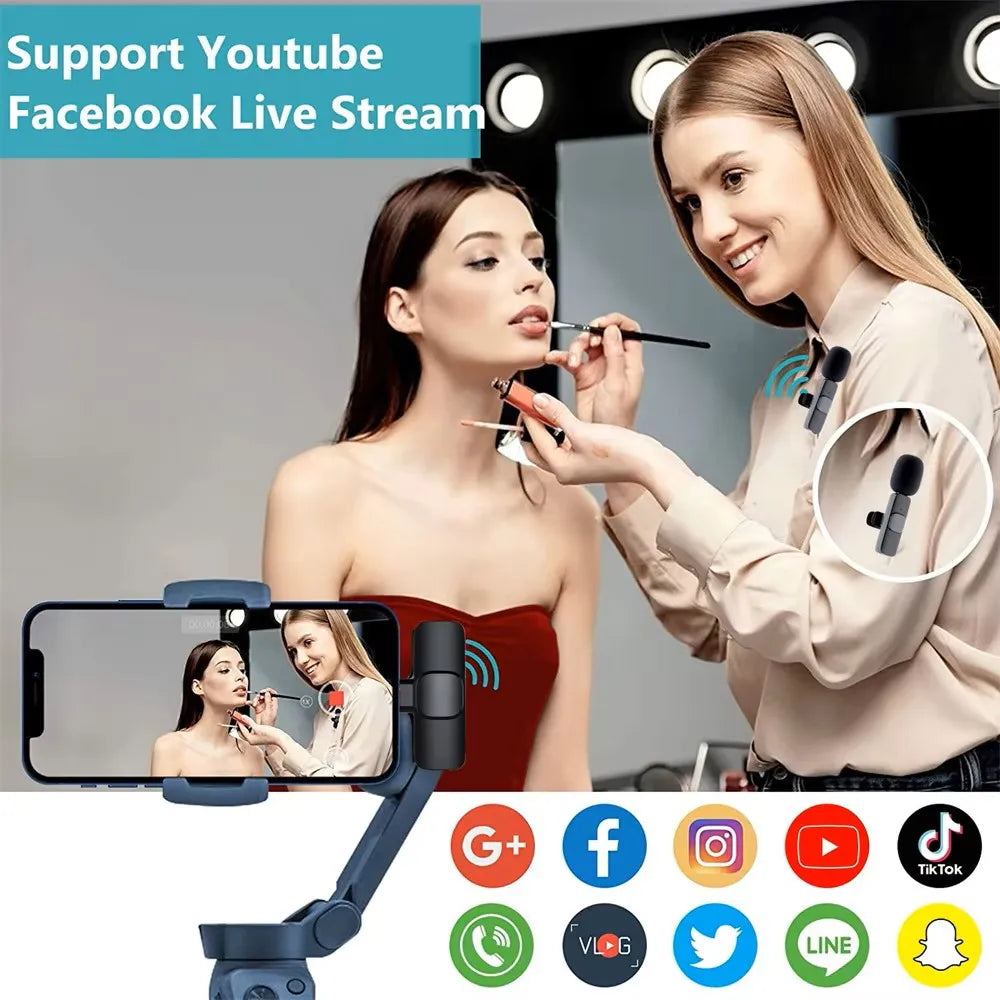 Micro Lavalier Sans Fil Mini — Gaming, Streaming, Enregistrement Audio/Vidéo, Smartphone