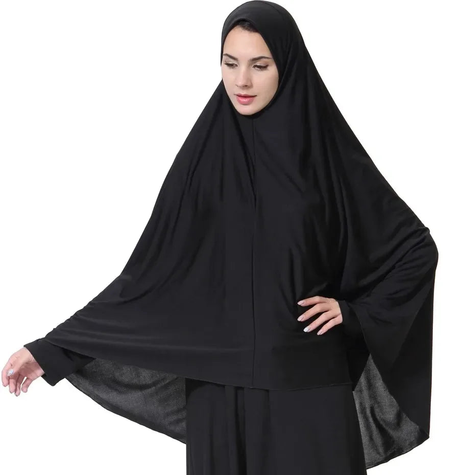 Femmes Khimar instantané Hijab modeste musulman islamique Ramadan doux léger Jersey Hijab longue écharpe Amira prière Abaya Jilbab