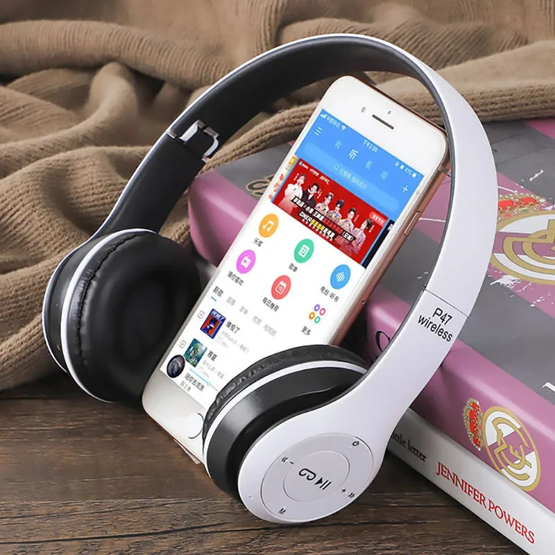 Écouteurs Bluetooth 5.0 pliables avec micro — adaptateur USB, compatible jeu et iPhone