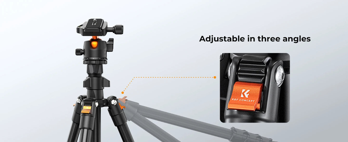 K&F Concept K234A0+BH-28L — Trépied Photo 64 Pouces Léger Rotule Charge 8kg