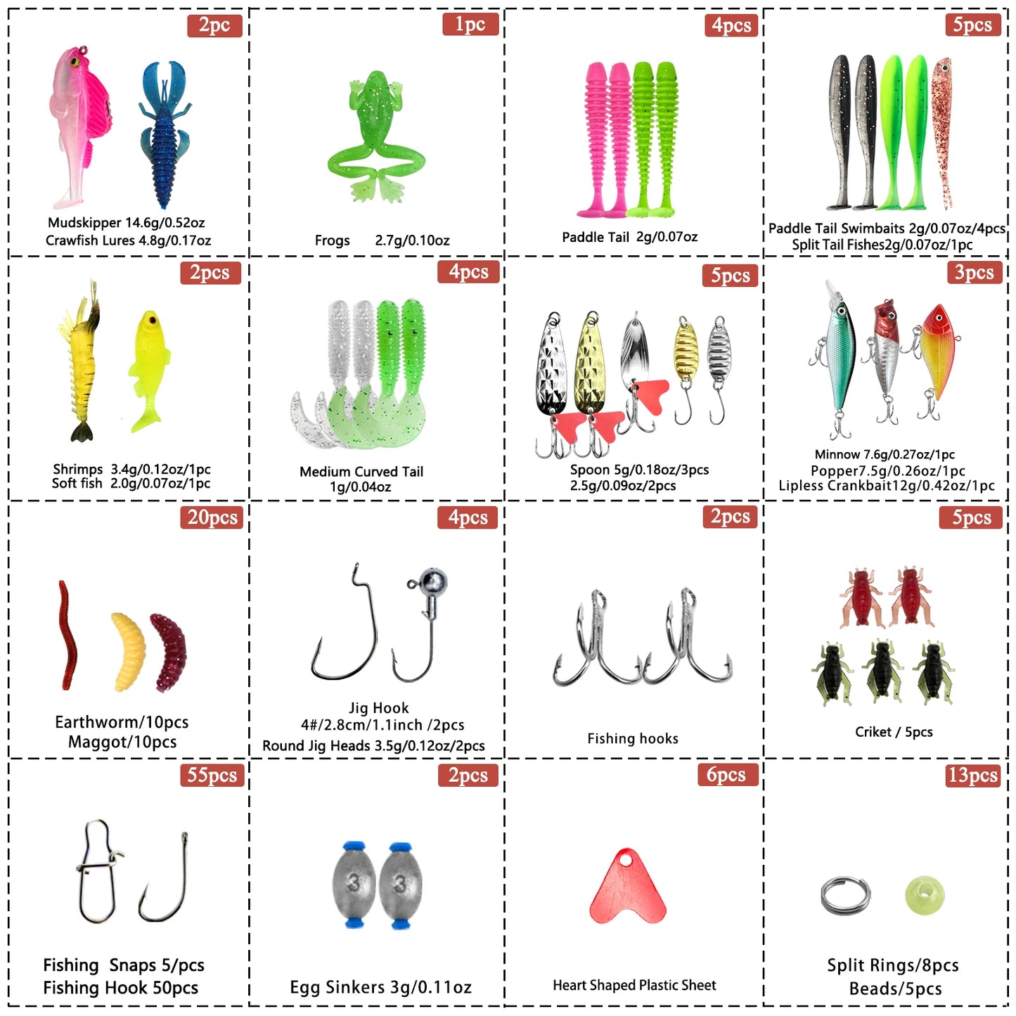 Kit de Leurres de Pêche 83/133/193/239/409 pièces pour Truite/Brochet/Perche - Ensemble Multicouches avec Équipement Pro et Boîte de Pêche Tactique