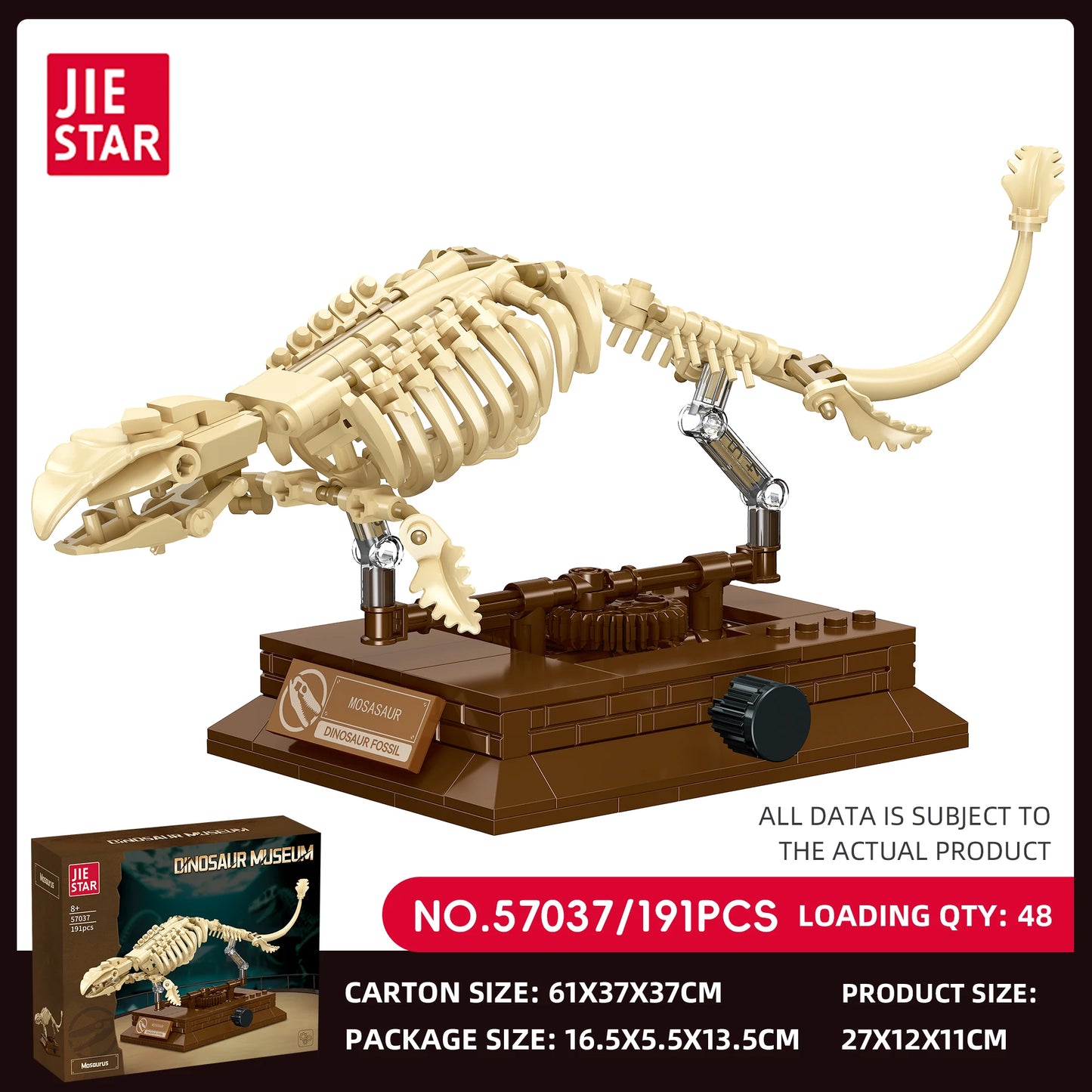 Nouveaux modèles de squelettes de dinosaures MOC 2026 : T-Rex, Tricératops, Mosasaure, Pterosaure, kit de construction de fossiles, cadeau pour les garçons et les collectionneurs