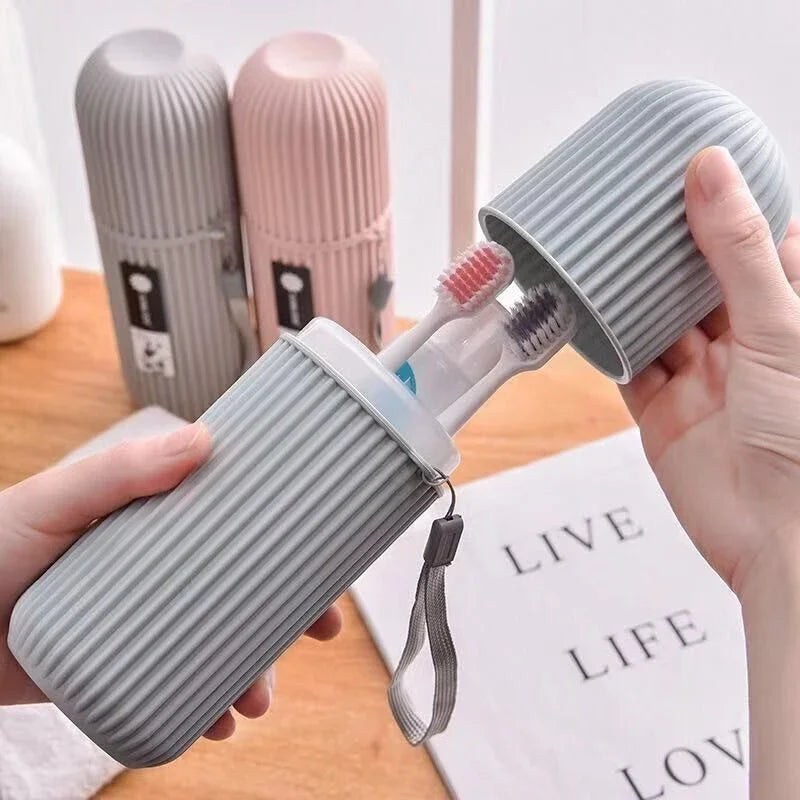 Estuche protector portátil para cepillo de dientes y pasta dental, soporte de viaje, caja de almacenamiento para acampar, protege el cepillo de dientes y la pasta dental de la suciedad y los daños