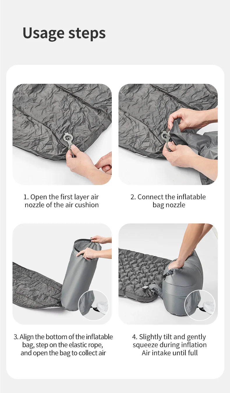 Naturehike 2026 Matelas de camping gonflable ultraléger, valeur R de 6,5, chaud pour l'hiver, épaisseur de 10 cm, tapis de couchage portable d'extérieur, lit d'air