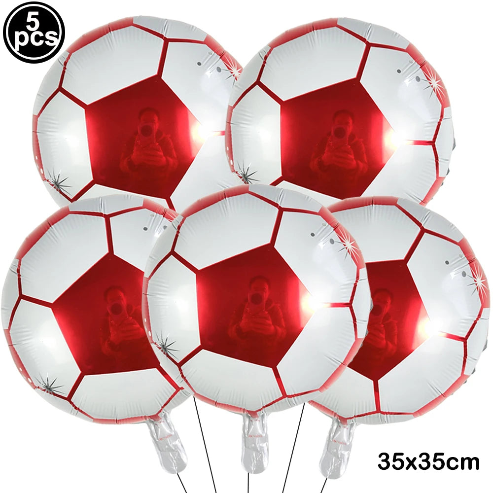Ballons Aluminium Thème Football — Décoration Fête Anniversaire & Baby Shower Enfant