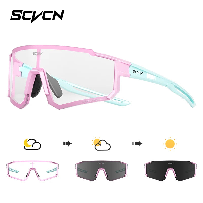 SCVCN nuevas gafas de sol para ciclismo al aire libre, gafas de bicicleta MTB para hombres, deportes, escalada, pesca, ciclismo UV400 para mujeres