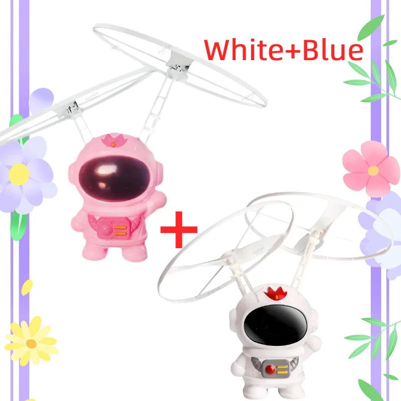 Flying Robot Drone with Lights for Kids, Hand-Controlled Mini Drone, Outdoor Toys, Gift