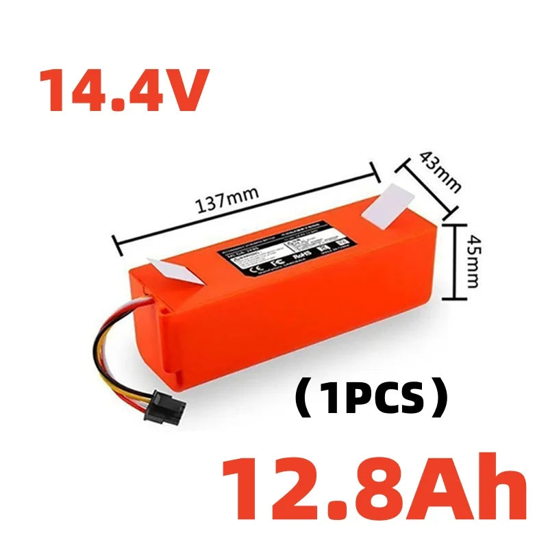 Batería de repuesto para aspiradora Robot Xiaomi Roborock S55 S60 S65 S50 S51 S5 MAX, piezas S6, 14.4V, 12800mAh