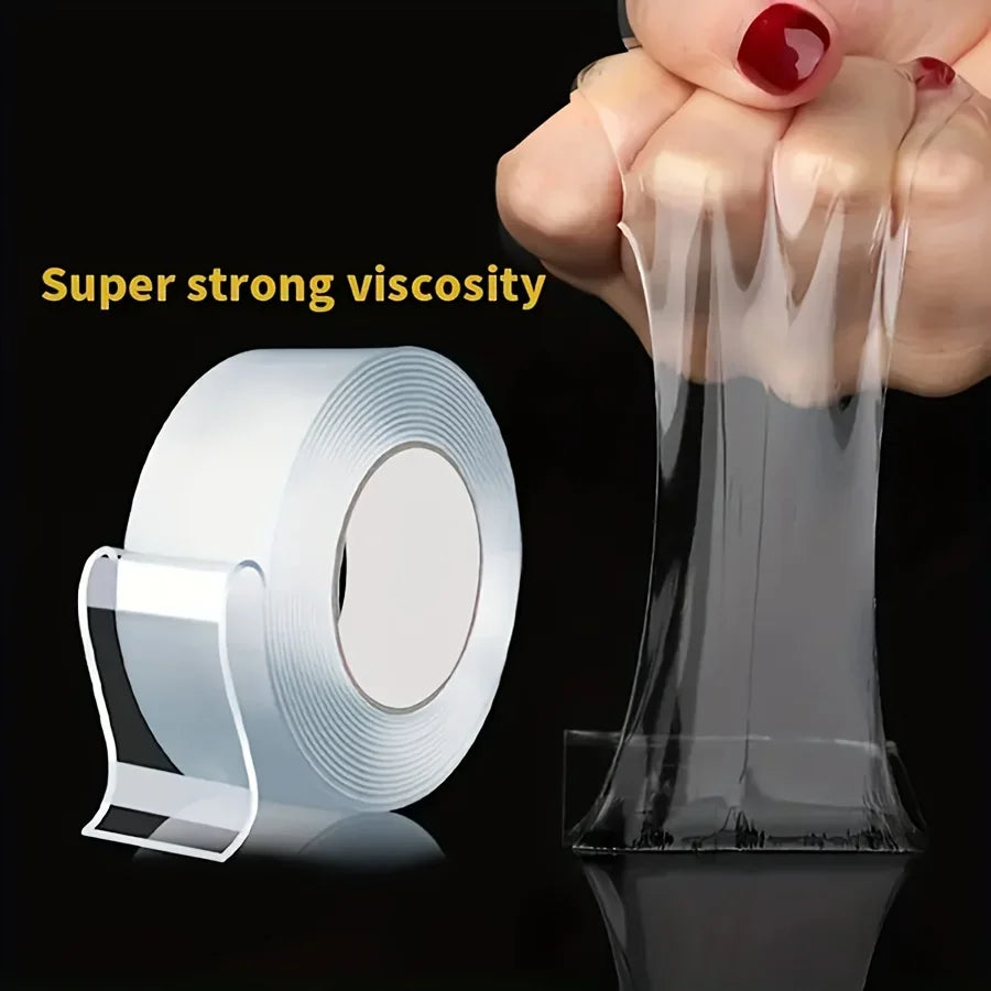 Cinta adhesiva Nano de doble cara, cinta adhesiva decorativa extrafuerte, gruesa, transparente, impermeable, pegamento, cosas útiles para el hogar
