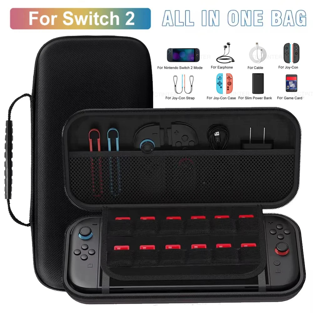 Mallette de voyage pour console portable — accessoires jeu, sacs rangement antichoc, emplacements cartes de jeu